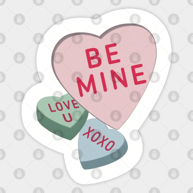 Be Mine - Candy Hearts Sticker by YourGoods